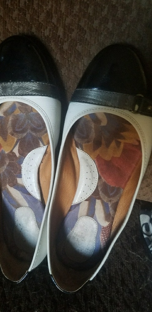 Born Spectator Flats, Black, White, and Pewter