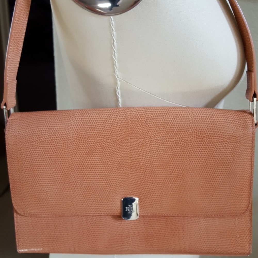 Understated Luxe Ralph Lauren Embossed Leather Bag