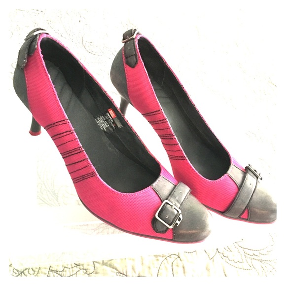 Badass SUPER comfy 3” pink & gray Diesel stilettos - Picture 1 of 6