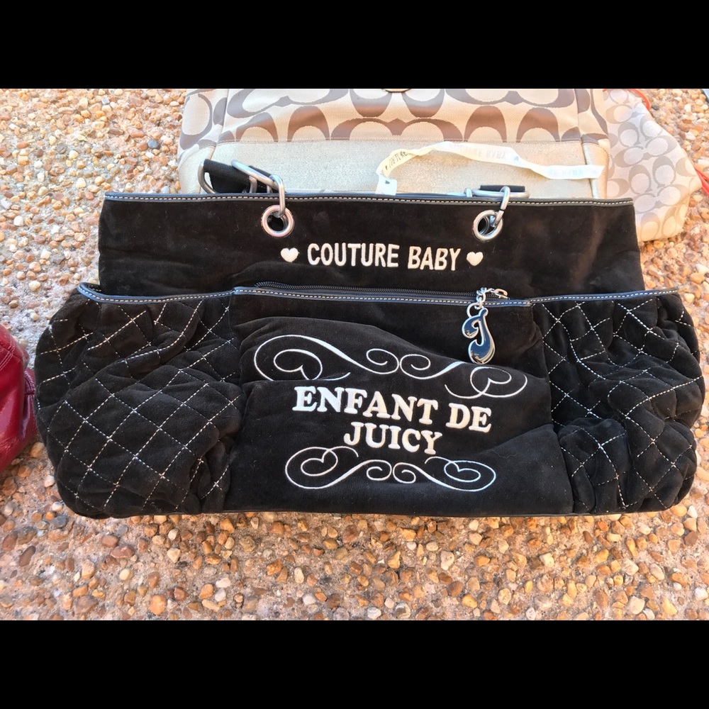 Juicy couture diaper black bag