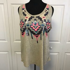 NWOT Sequin Design Tank Top
