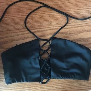 Black bandeau bikini top