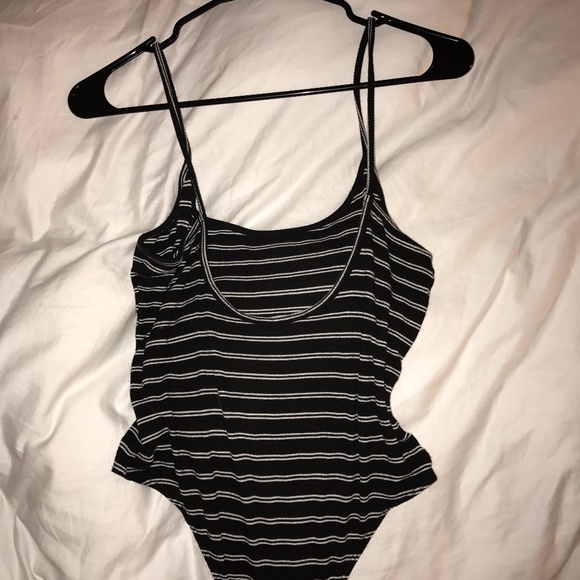 Black & White Striped Bodysuit - Picture 2 of 2