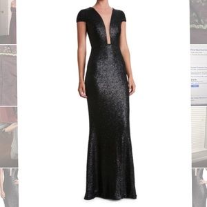 Dress The Population Michelle Sequin black Gown