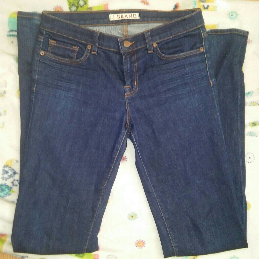 J Brand Mid Rise Straight Leg Jeans