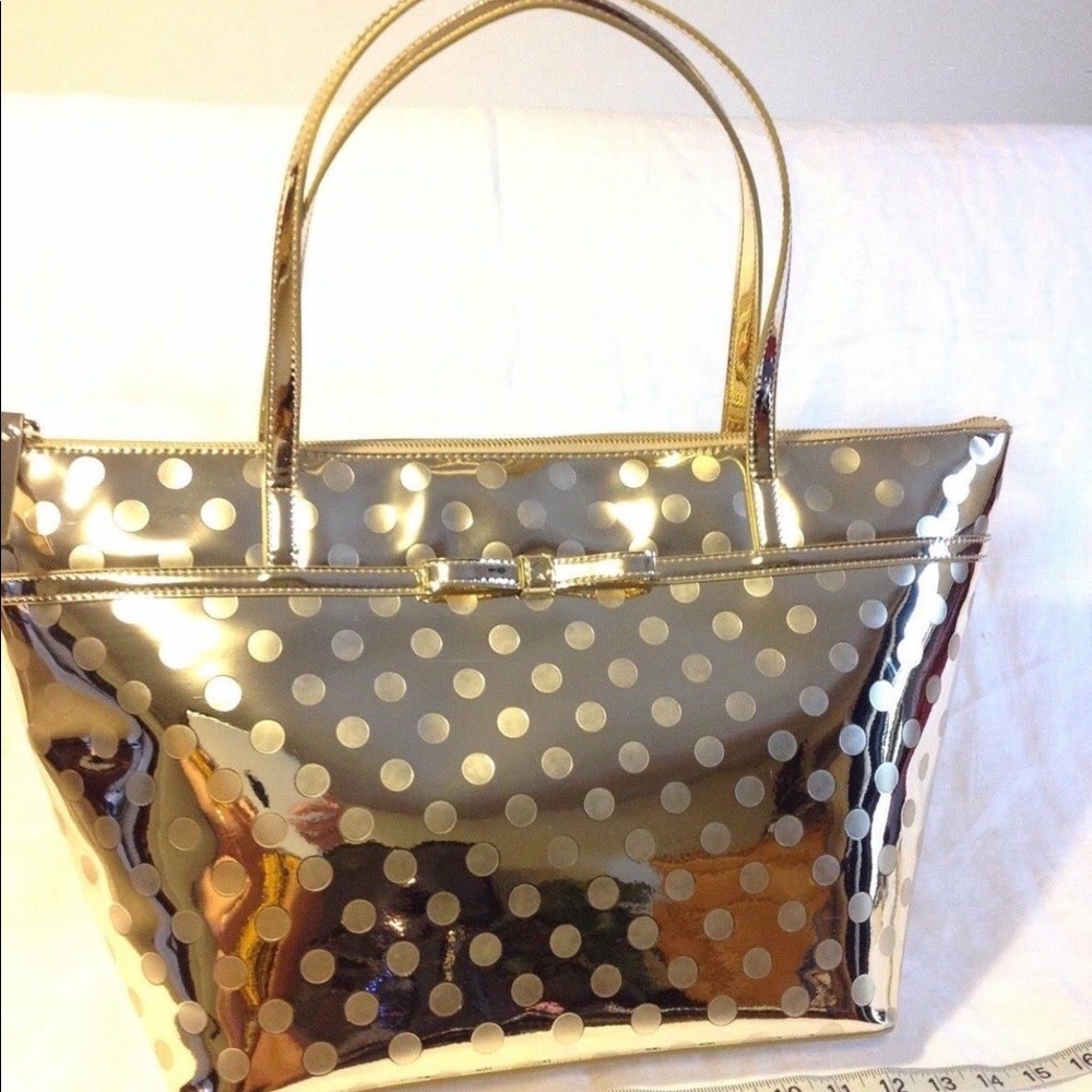 Kate Spade Camelia Street Patent Leather Gold Tote