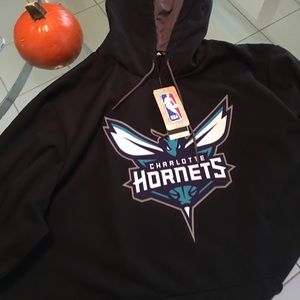 Men's adidas charlotte hornets black hoodie.NWT