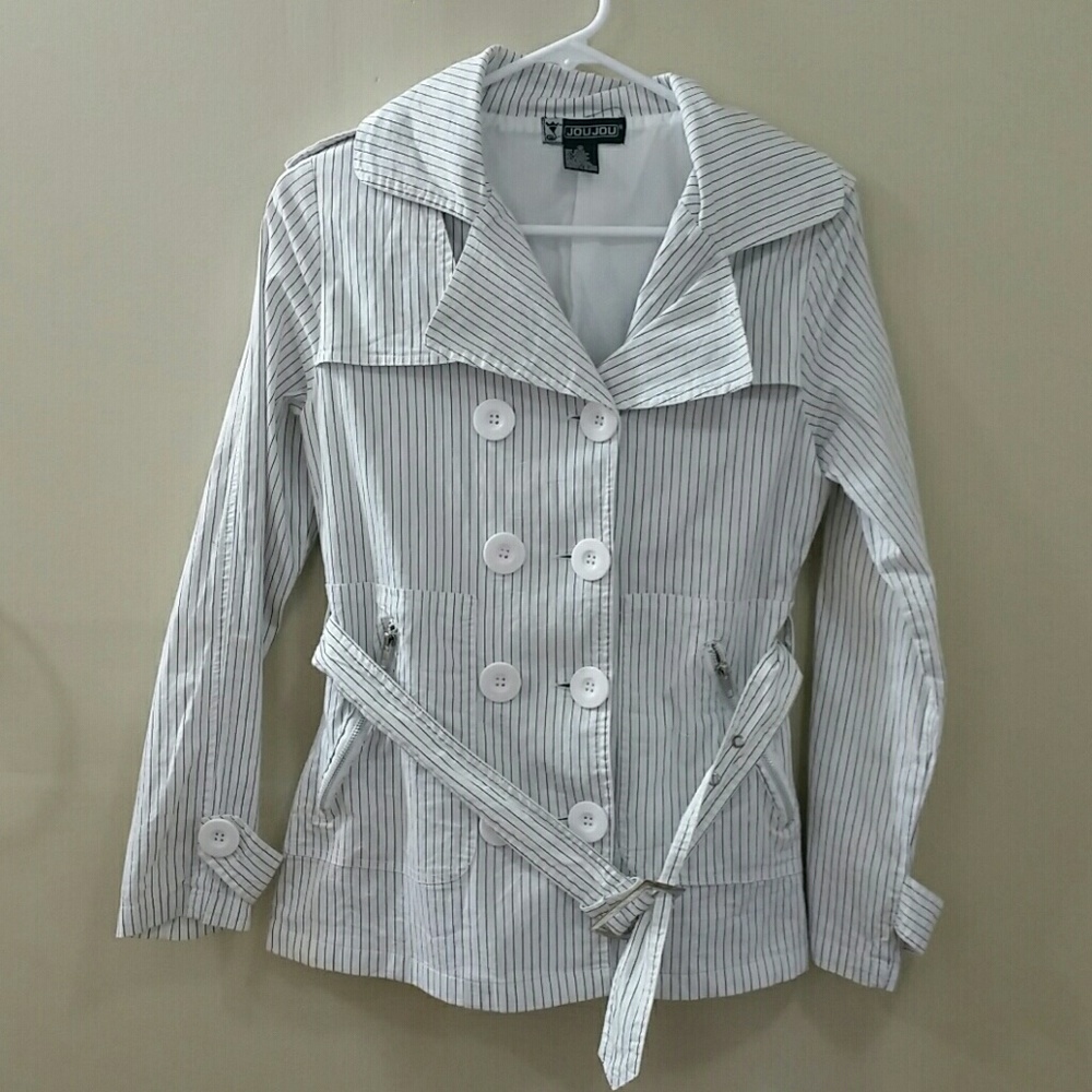 White Pinstripe Coat