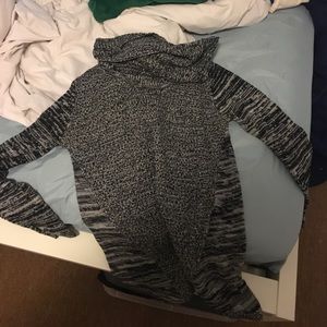 Black and grey turtleneck