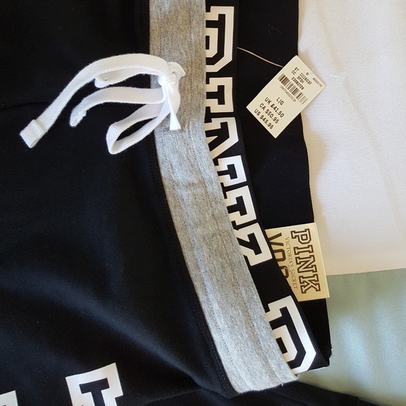 SOLD - VS PINK NATION CAMPUS LEGGINGS SZ L - Picture 4 of 4