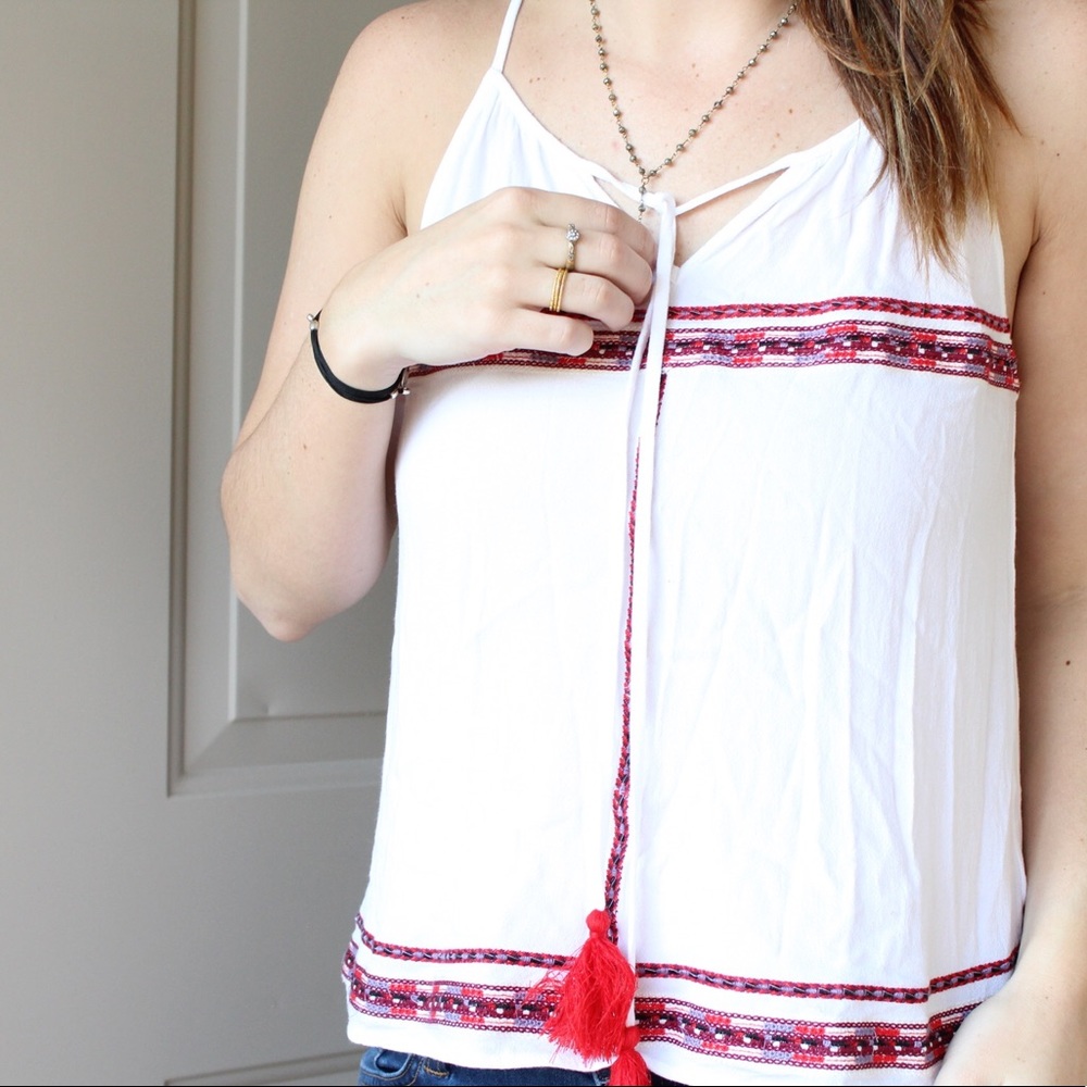 Red Printed Tank - Picture 3 of 3