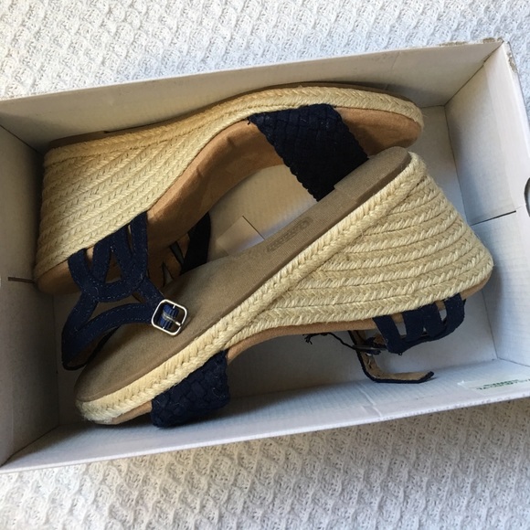 Sonoma Anet Women's Espadrille Wedge Sandals Navy - Picture 4 of 4