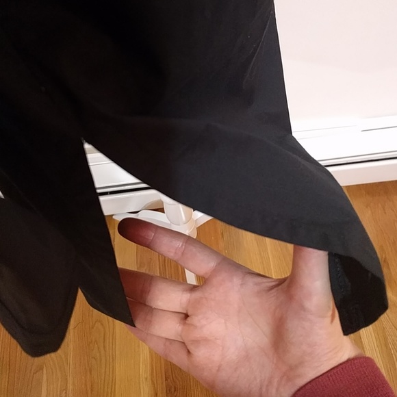 NY&Co Black Long Tuxedo Cotton Poly Spandex Top - Picture 2 of 7