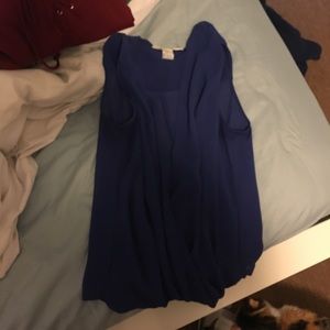 Sheer royal blue blouse