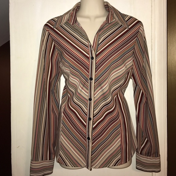 Dress Barn Vintage Style Collared Shirt - Picture 2 of 7