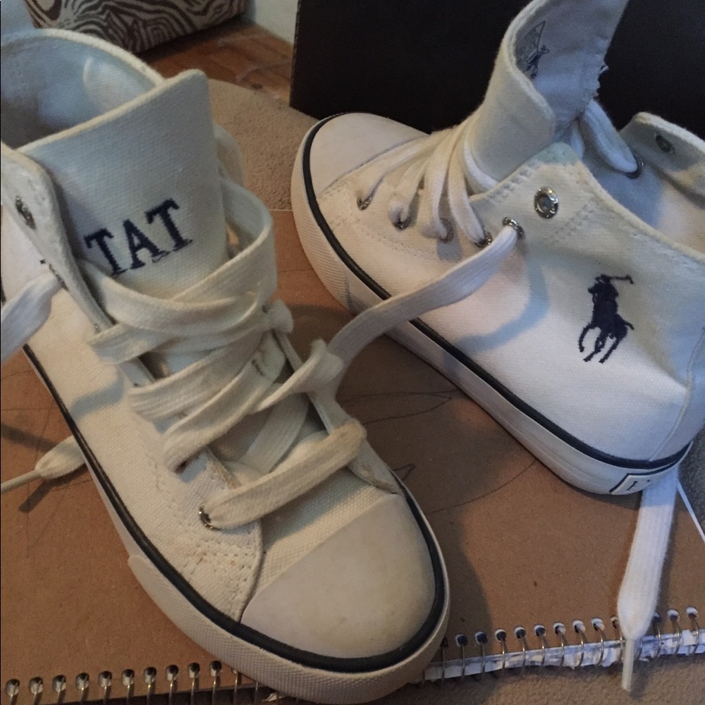 Polo customized initial sneaker stands for Tatiana