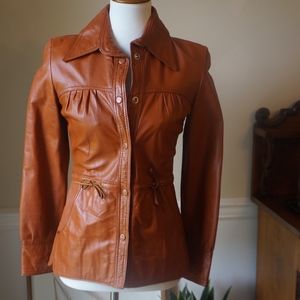 Crae Carlyle REAL leather vintage jacket