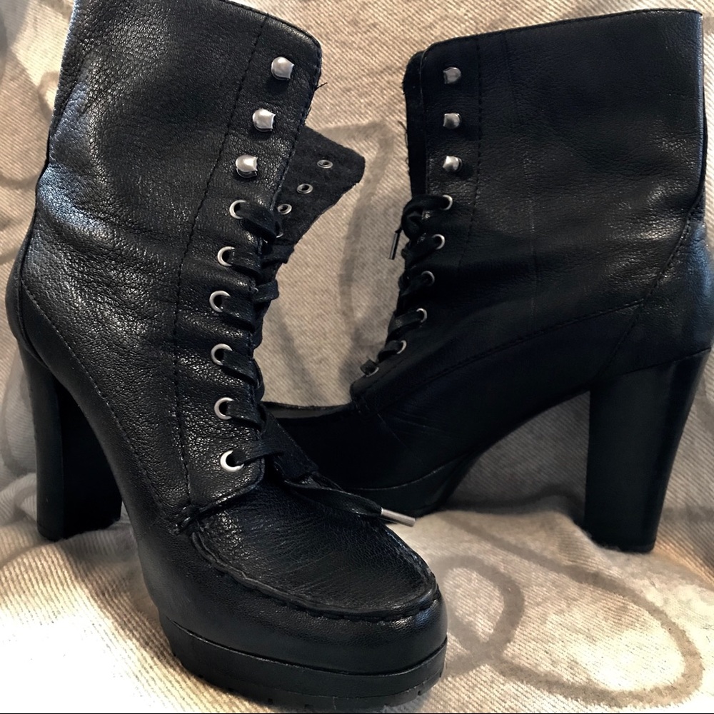 Circa Joan David Lux Lace Up Boots size 10