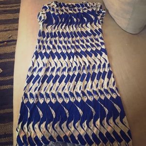 Royal Blue & White Dress