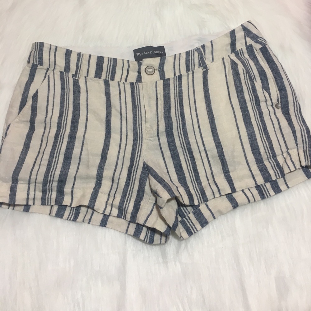 Michael Stars linen stripe shorts