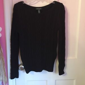 Lauren Ralph Lauren. Size medium. Black sweater.