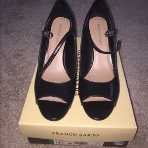 Franco Sarto wedge open toe heel, sz 10.5 wide