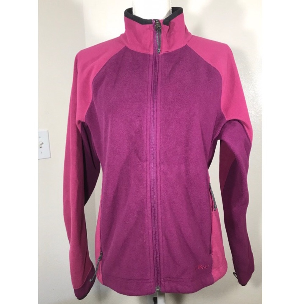 {L.L. Bean} pink purple fleece zip up jacket