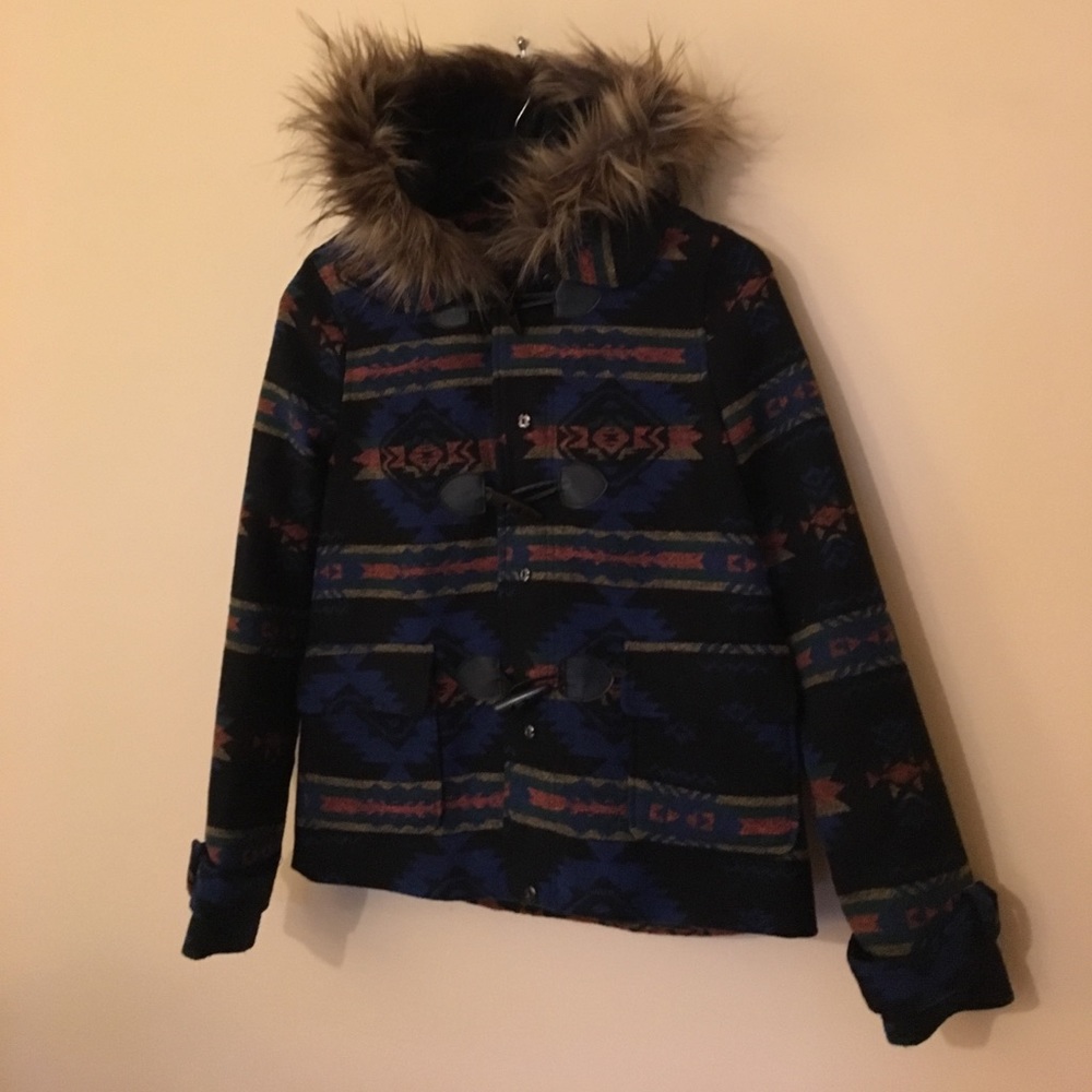 Forever21 Patterned Coat - image 1