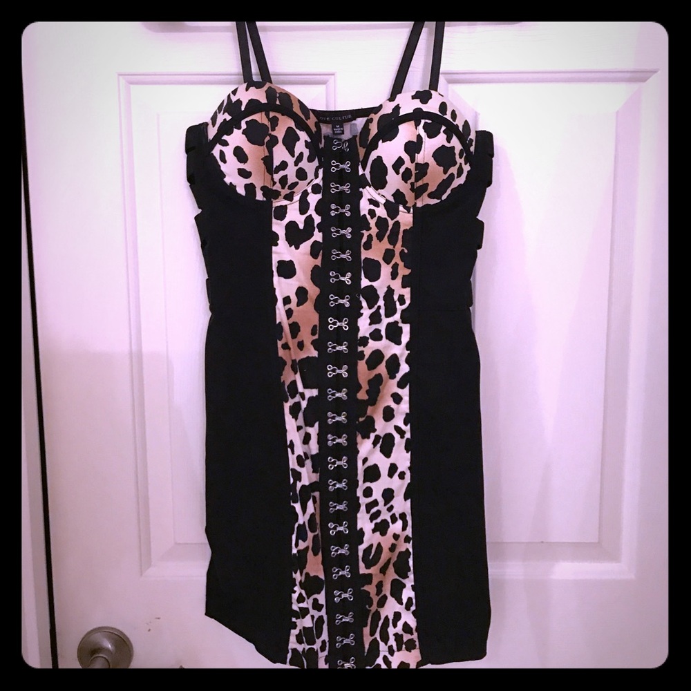 Leopard corset dress
