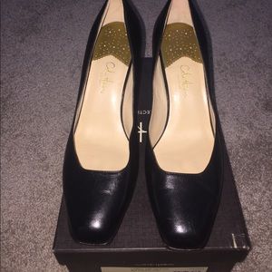 Cole Haan black leather heel pump, sz 10.5