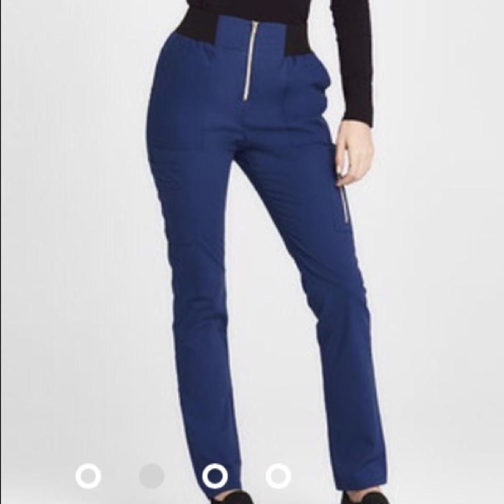 Jaanuu high waisted scrub pants size small navy