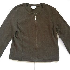 Ann Taylor Loft Brown Knit Jacket Size Medium