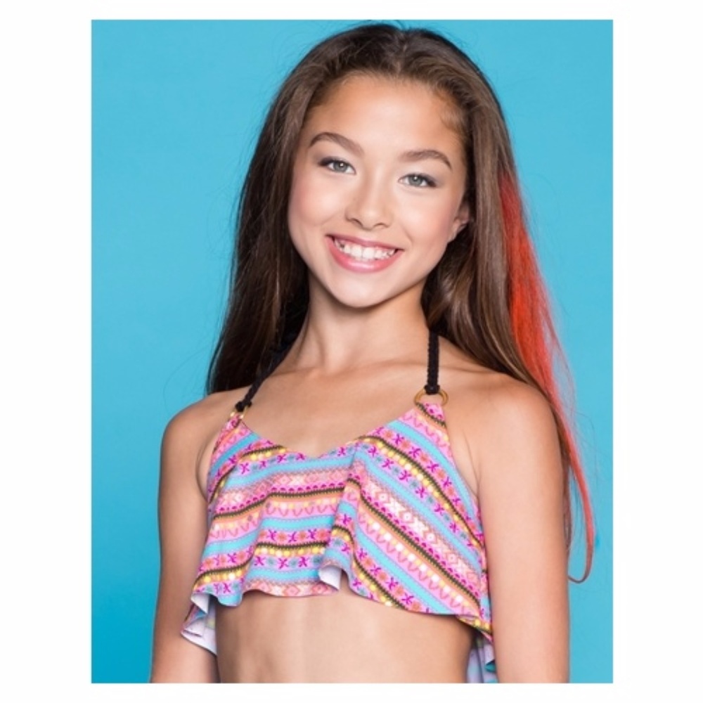 NWT California Kisses girls dance / swim top