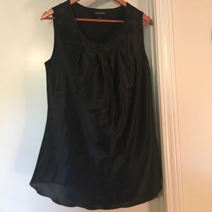 Black silk tank