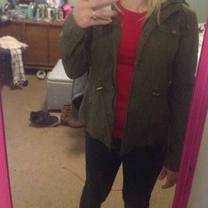 Olive Zip Up Jacket NEVER WORN