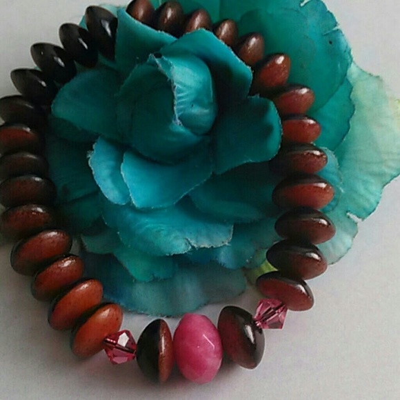 Set of 4 Gemstone & Crystal Bracelet - Picture 2 of 6