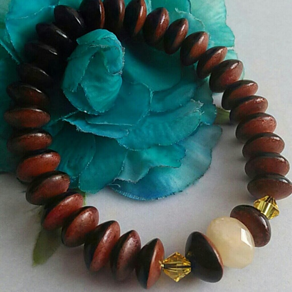 Set of 4 Gemstone & Crystal Bracelet - Picture 6 of 6