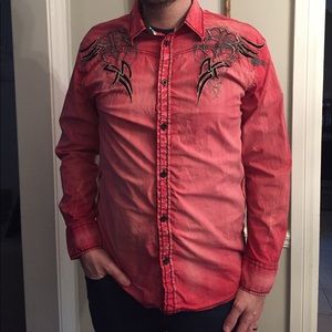 Men's Red Roar button up shirt