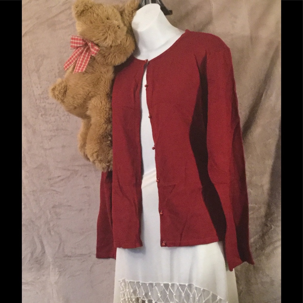 Burgundy Cardigan