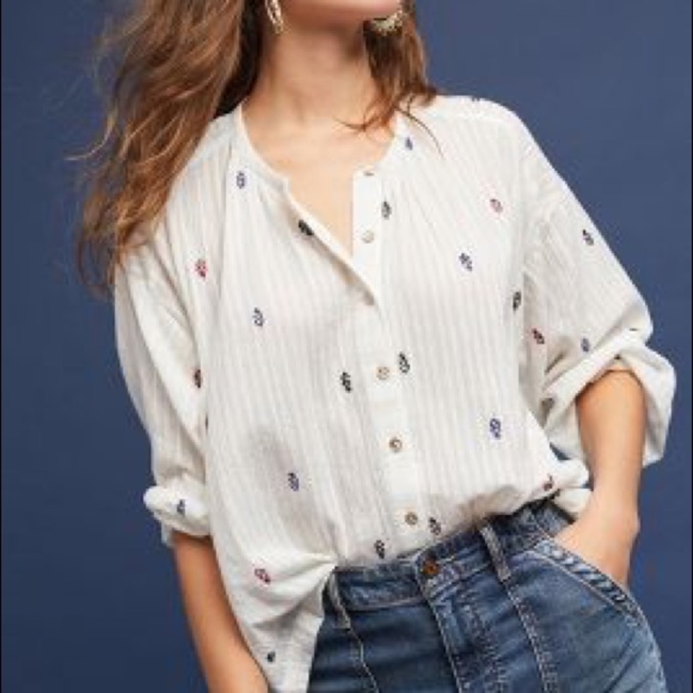 NWT Anthropologie Akemi + Kin button down shirt
