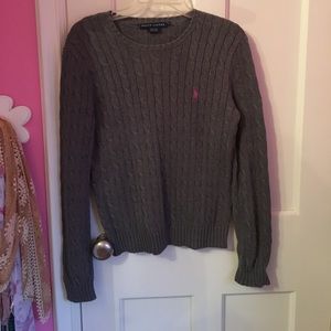Ralph Lauren 100% cotton Grey sweater. Size large