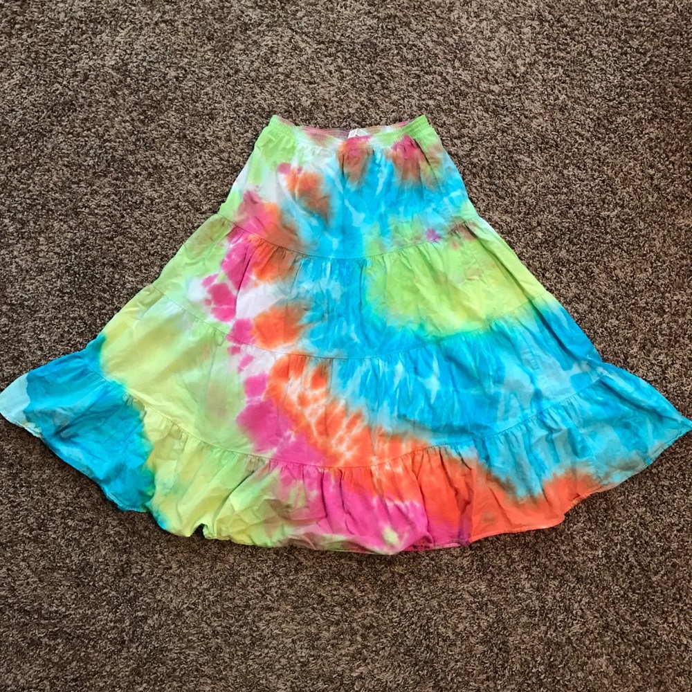 Derek Heart Tie Dye Cotton Skirt