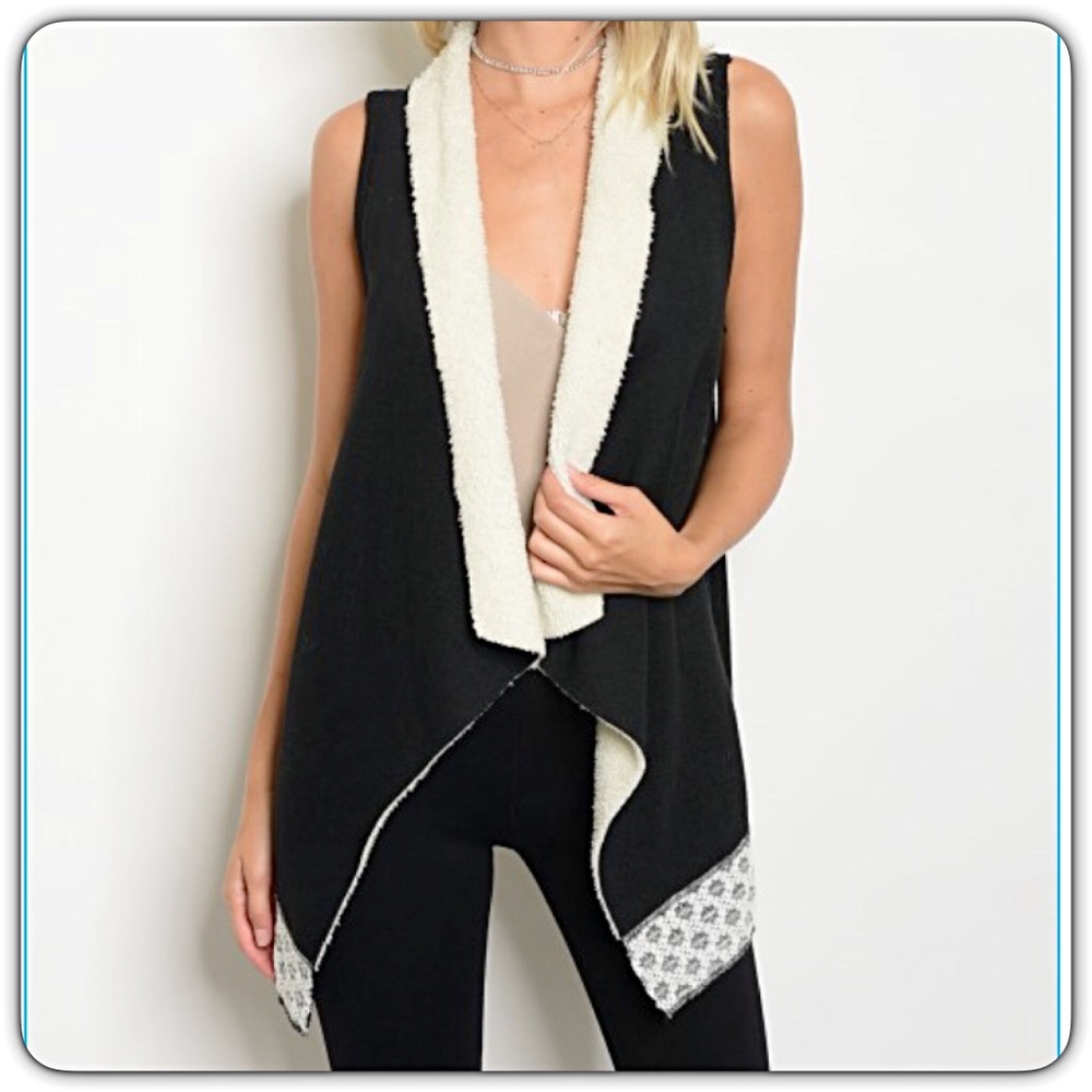 💥HOTSALE💥Soft Shearling Vest Lace Trim SM - Picture 6 of 6