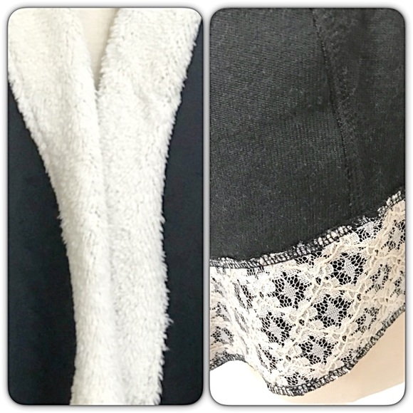 💥HOTSALE💥Soft Shearling Vest Lace Trim SM - Picture 5 of 6