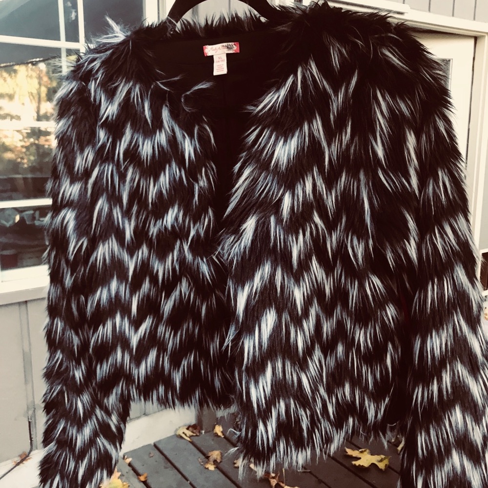 Ruby & Bloom GIRLS Size 14-16 FAUX FUR JACKET 🧥