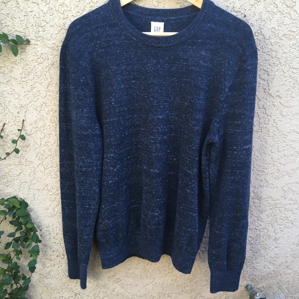 Men's Gap Navy Heather Cotton Sweater