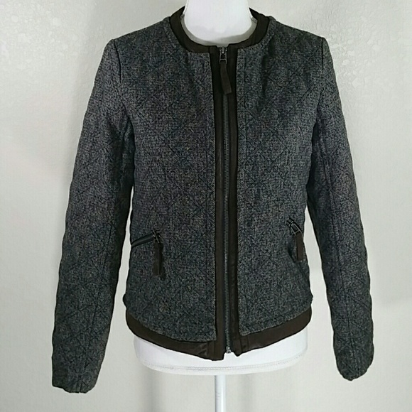 For Cynthia Jackets & Coats For Cynthia Houndstooth Quilted Jacket