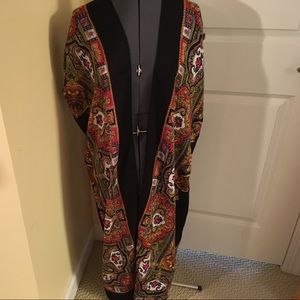 DIY Scarf into Long Kimono Top