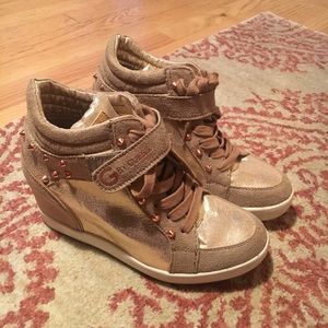 Guess Gold Sneaker Wedge
