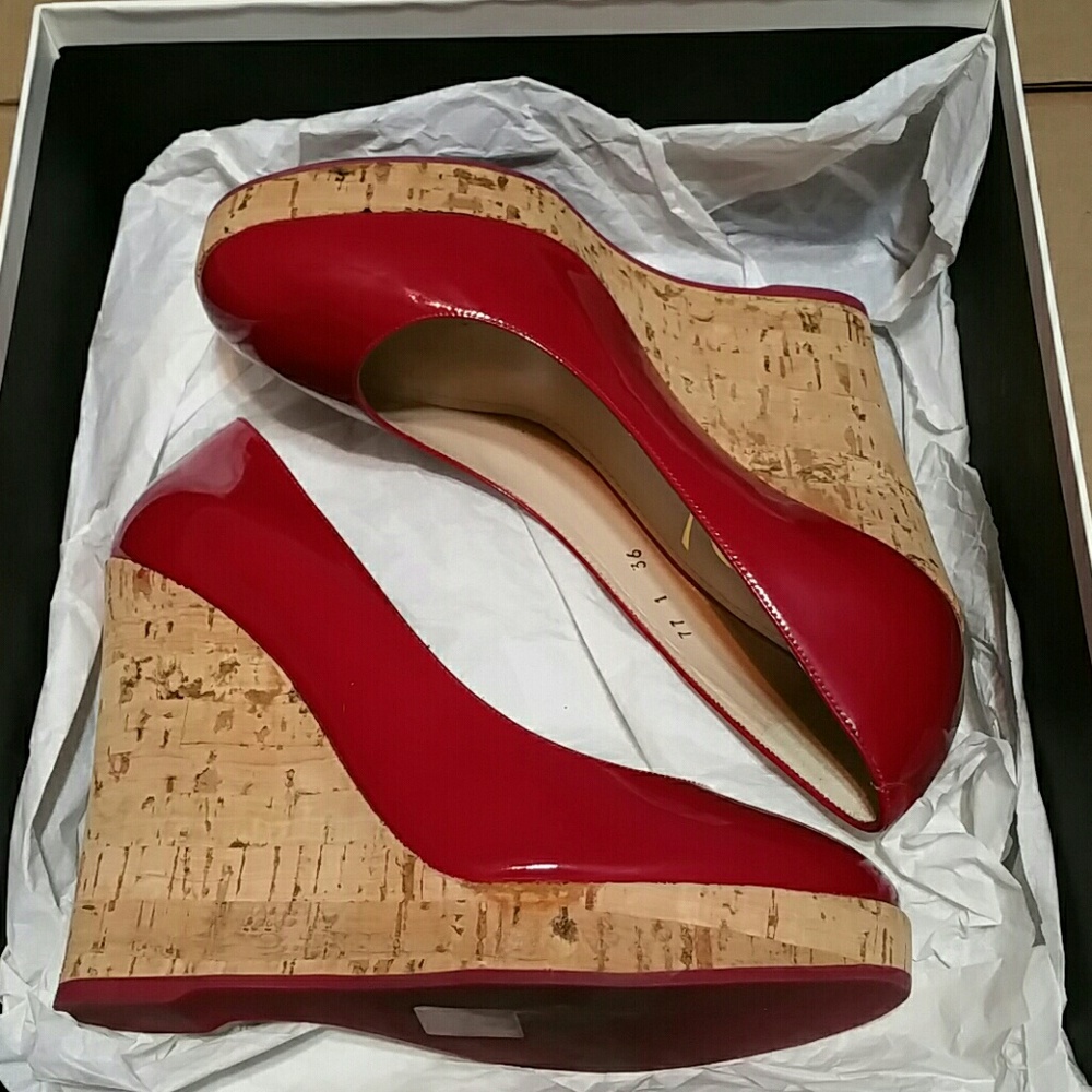 YSL Lili 80 cork wedges